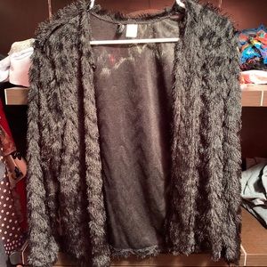 Faux Fur Cardigan